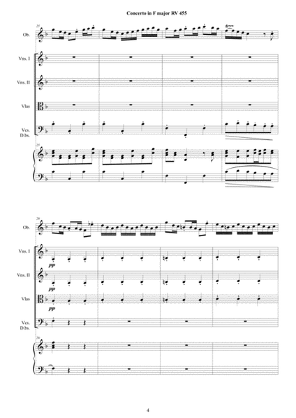 Vivaldi - Oboe Concerto in F major RV 455 for Oboe, Strings and Cembalo image number null