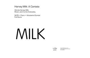 Harvey Milk: A Cantata Woodwind Version Full Score
