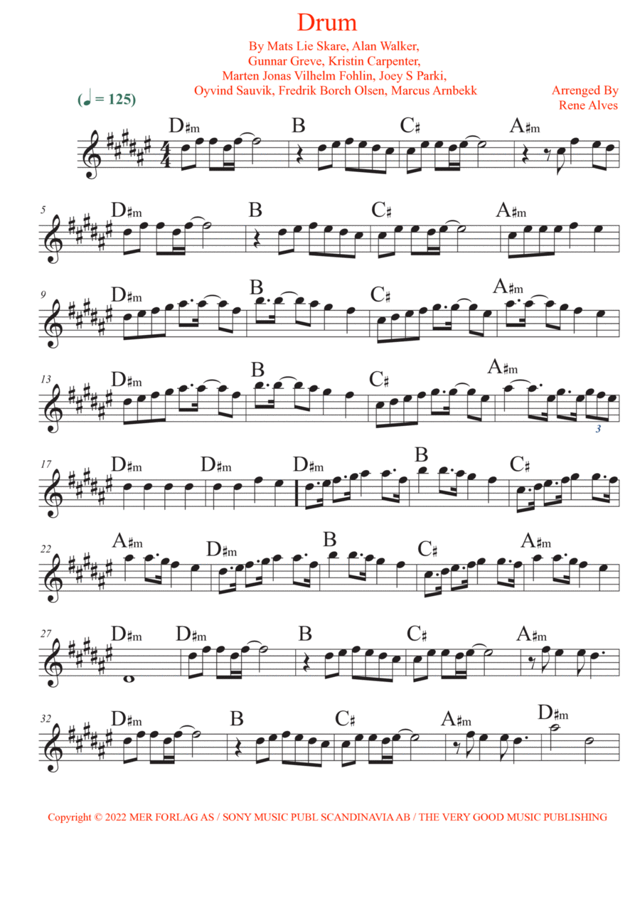 The Drum Flute Solo scores gallery preview page 1