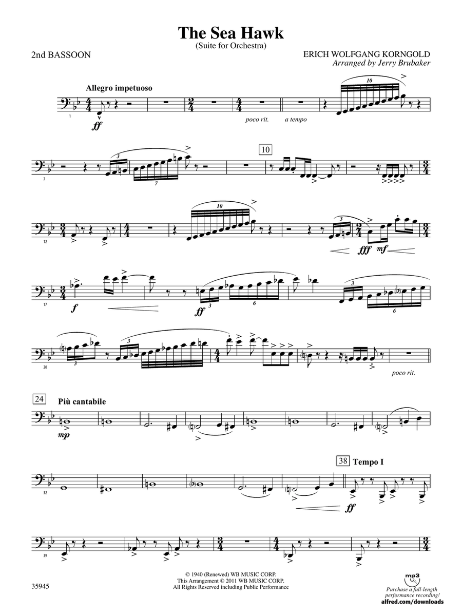 The Sea Hawk: 2nd Bassoon