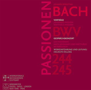 Book cover for Bach, Johann Sebastian. Passionen nach Johannes und Matthäus, BWV 244, BWV 245
