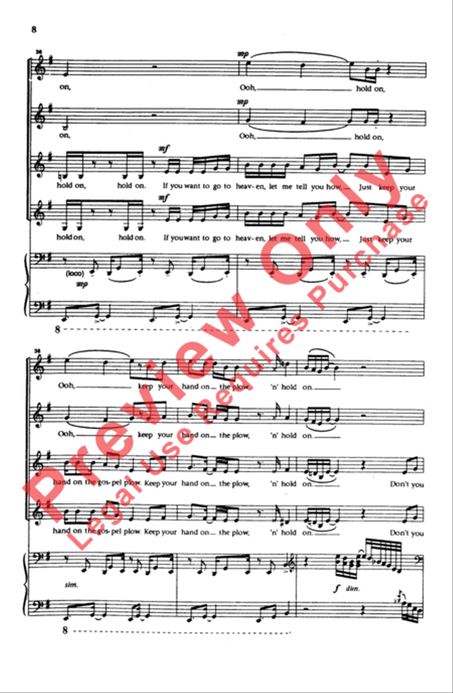 Hold On Women's Choir scores gallery preview page 7