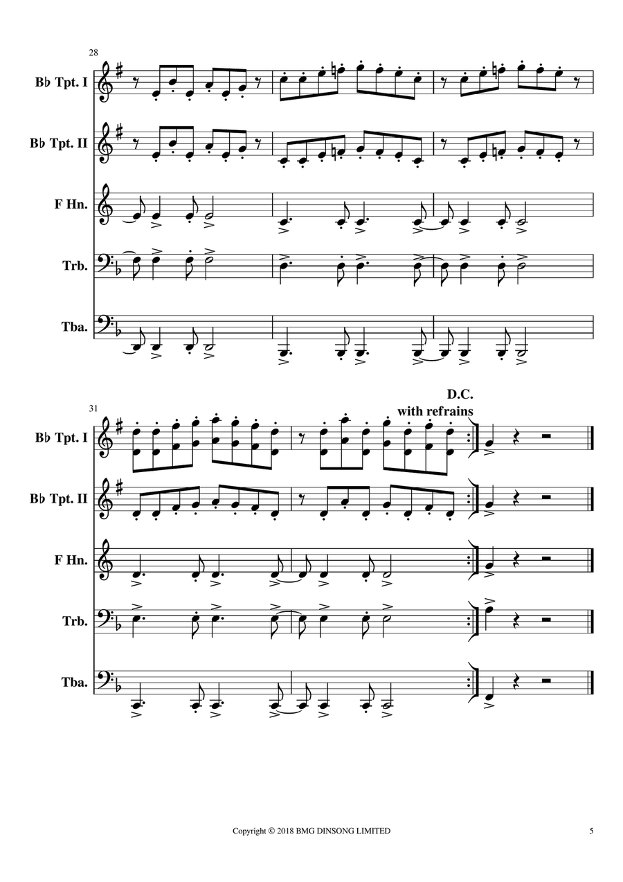 Enola Gay Enola Gay Brass Ensemble scores gallery preview page 5