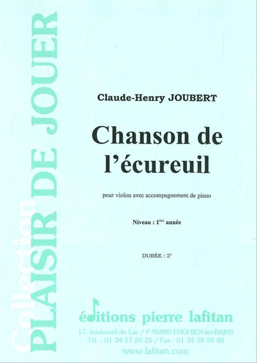 Chanson de L'Ecureuil Chanson de L'Ecureuil Violin Solo scores gallery preview page 1