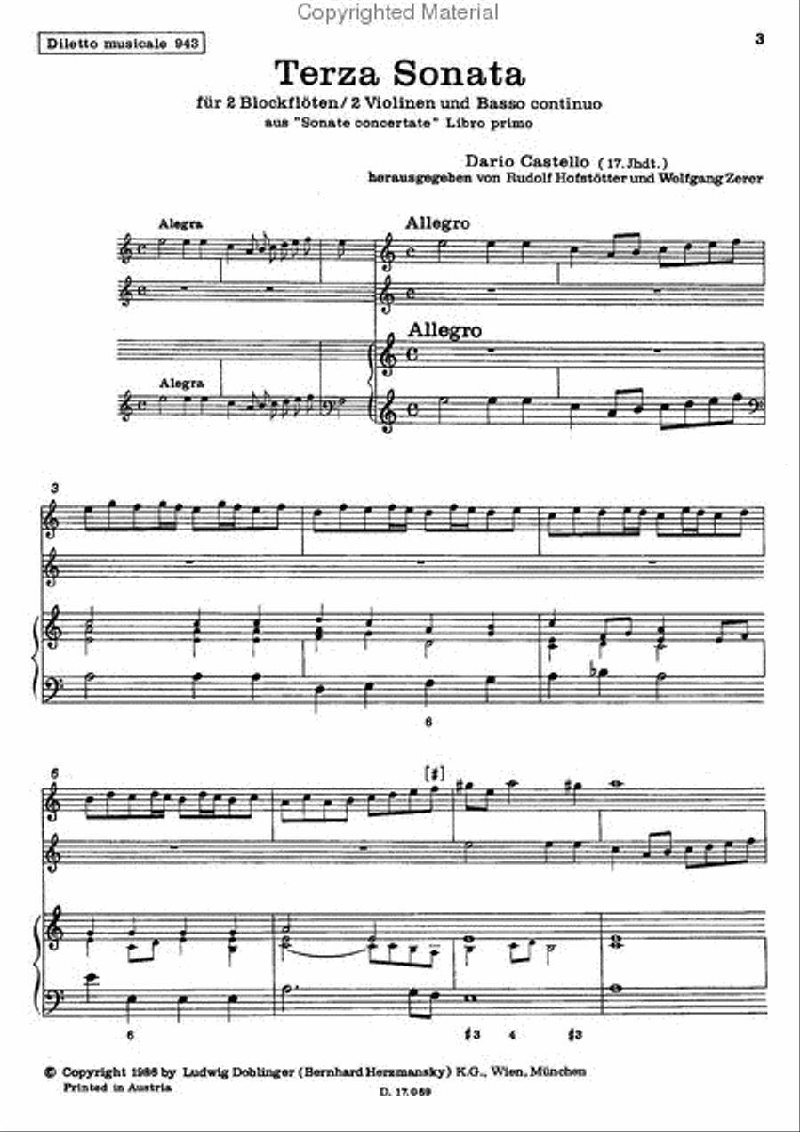 Terza Sonata in A Terza Sonata in A School and Community scores gallery preview page 2