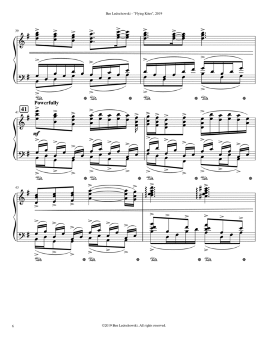 Flying Kites Piano Solo scores gallery preview page 6