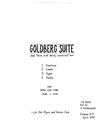 Goldberg Suite