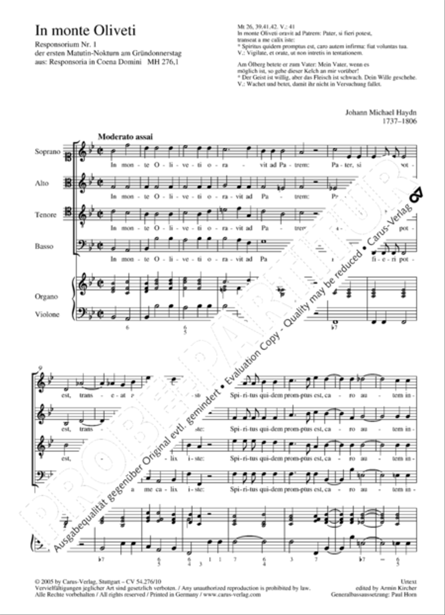 In monte Oliveti, Tristis est anima mea Score scores gallery preview page 5