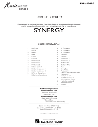 Book cover for Synergy - Conductor Score (Full Score)