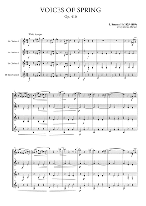 Voices Of Spring for Clarinet Quartet