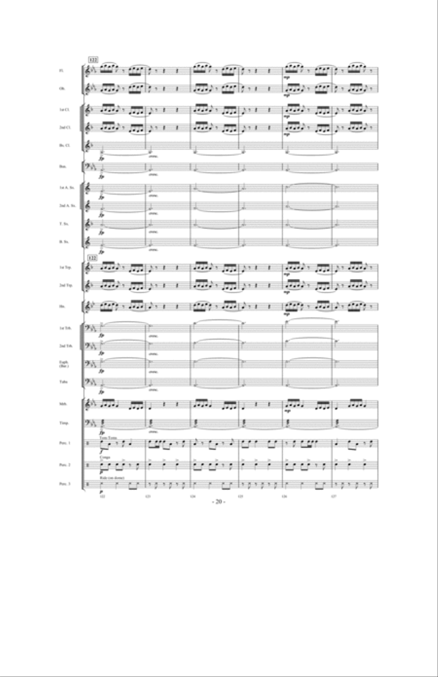 Invocation and African Dance Concert Band scores gallery preview page 19