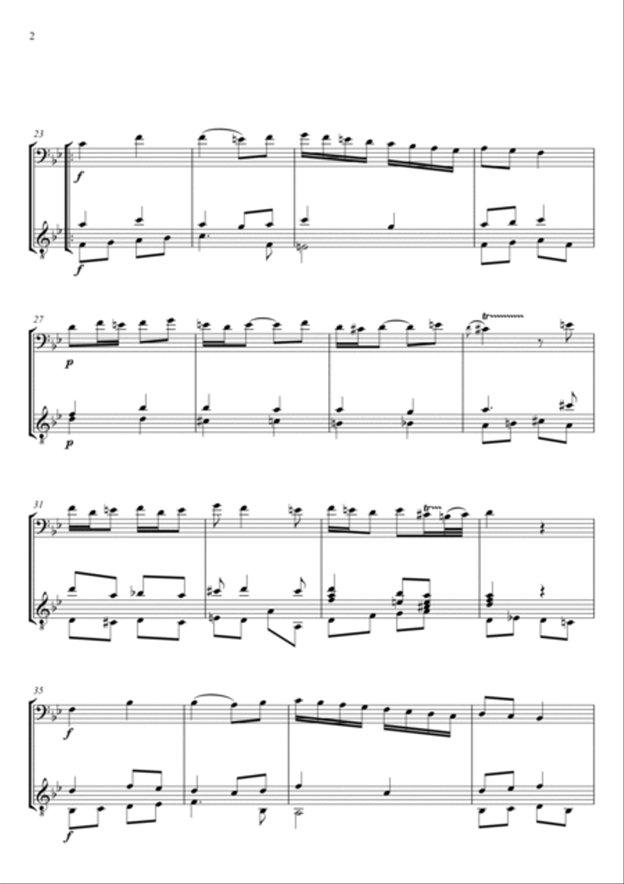 ALLEGRO II (SONATE I - RV 47) - ANTONIO VIVALDI - FOR CELLO AND GUITAR String Duet scores gallery preview page 3