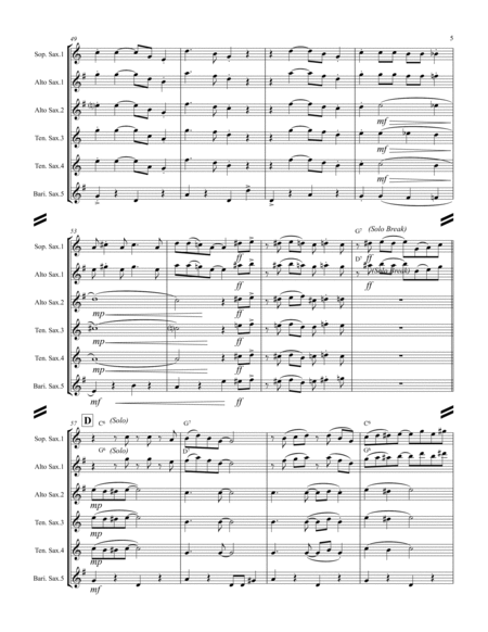 Muskrat Ramble (for Saxophone Quintet SATTB or AATTB) image number null
