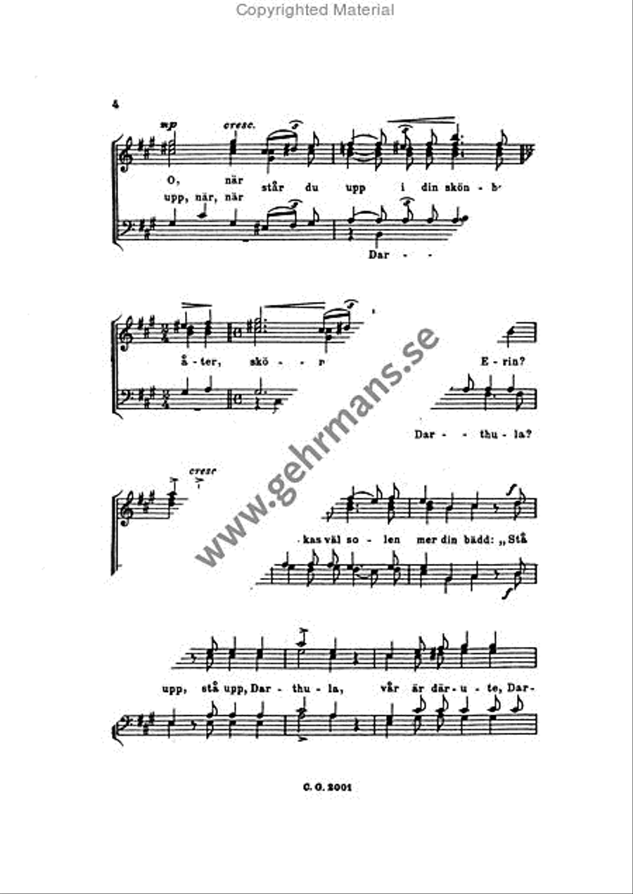 Darthulas grafsang Men's Choir scores gallery preview page 3