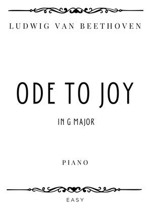 Book cover for Beethoven - Ode to Joy in G Major - Easy