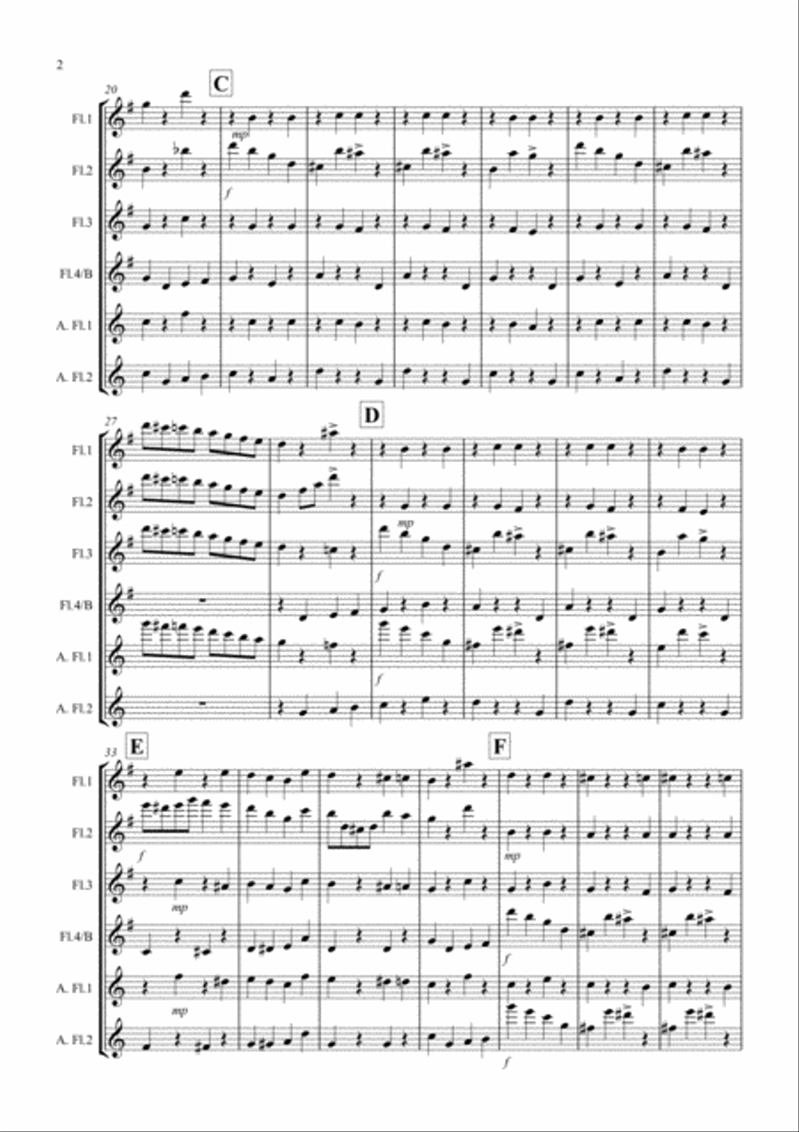 Rubba Ducky! for Flute Quartet Flute Quartet scores gallery preview page 2