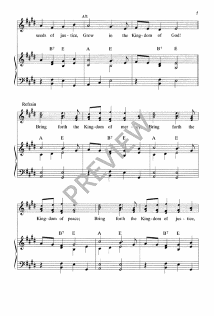 Bring Forth the Kingdom 3-Part scores gallery preview page 6