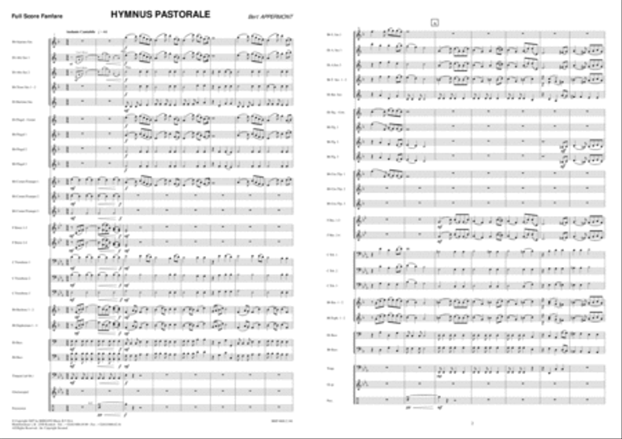 Hymnus Pastorale Fanfare Band scores gallery preview page 2