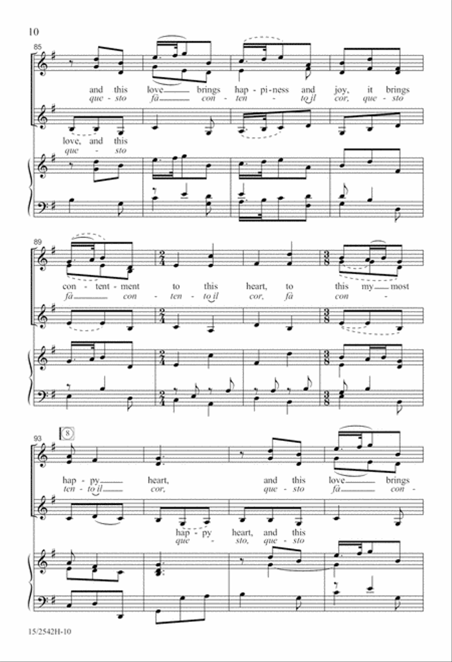 Bel Piacere (Such Pleasure) SSA scores gallery preview page 11