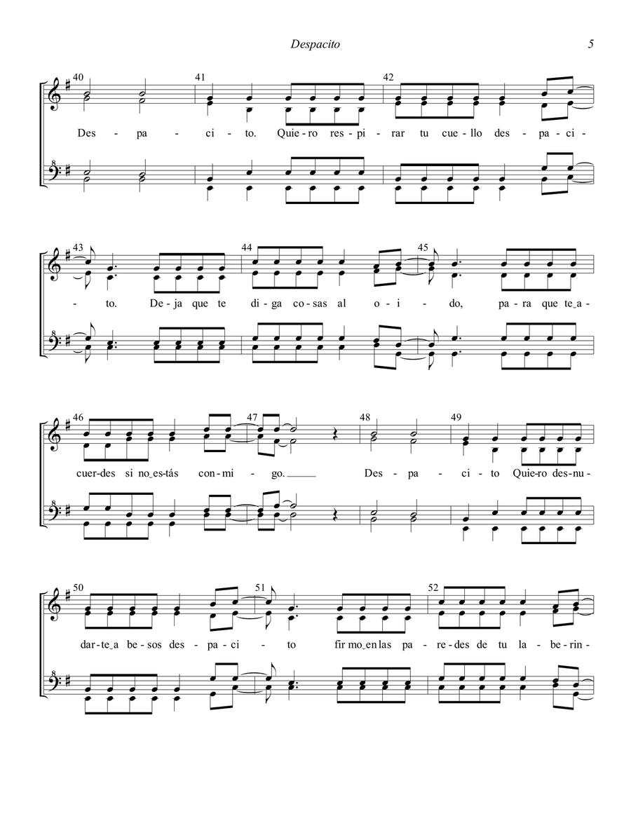 Despacito Despacito SSAA scores gallery preview page 5