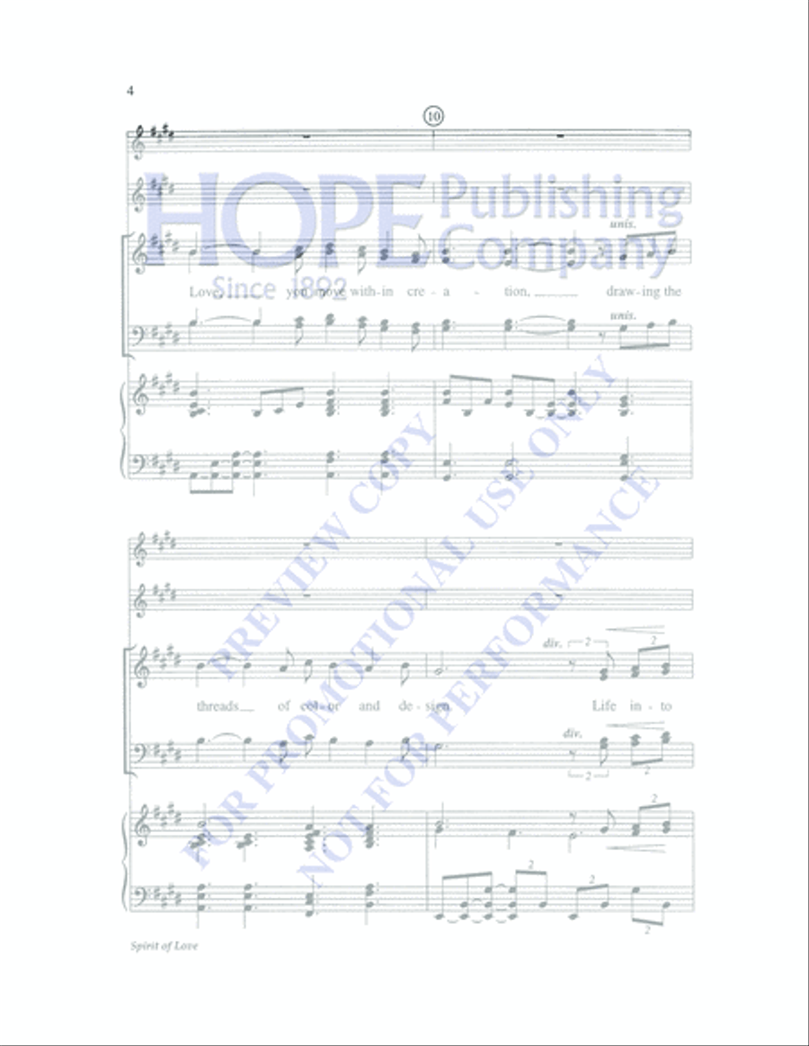Spirit of Love 4-Part scores gallery preview page 4