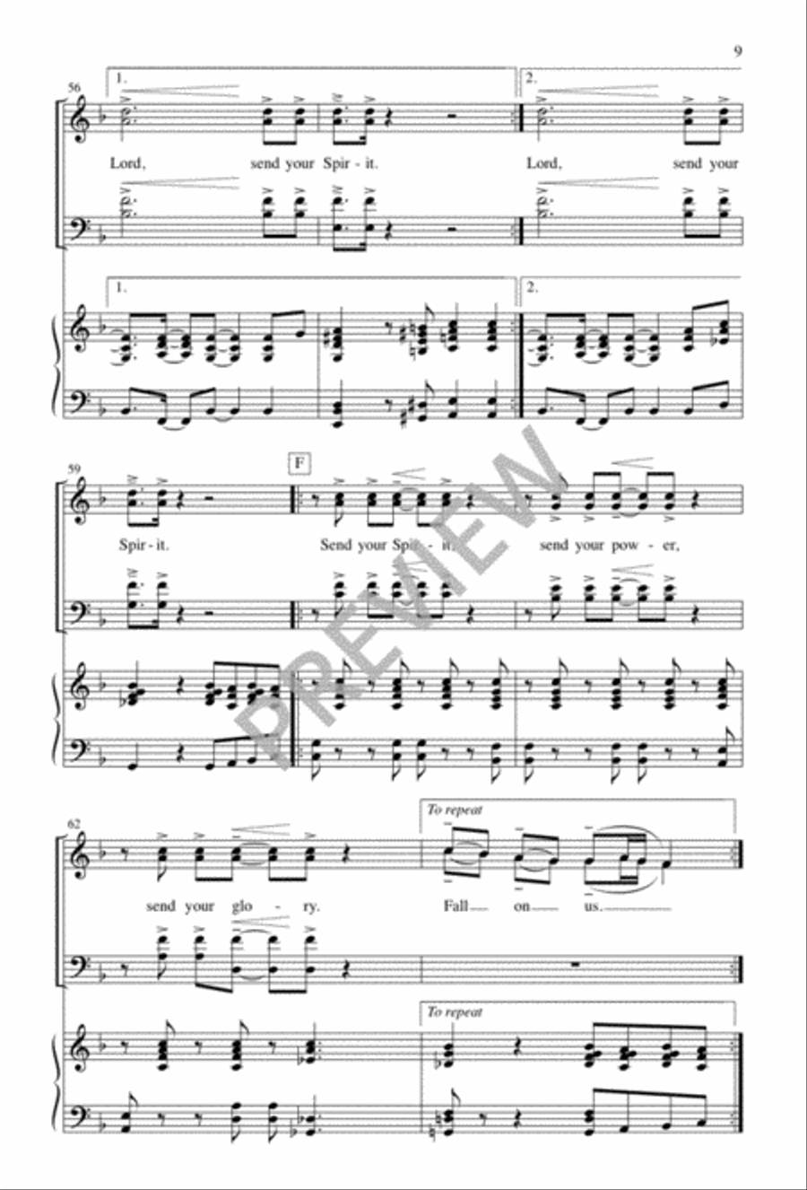 Lord, Send Your Spirit 4-Part scores gallery preview page 10
