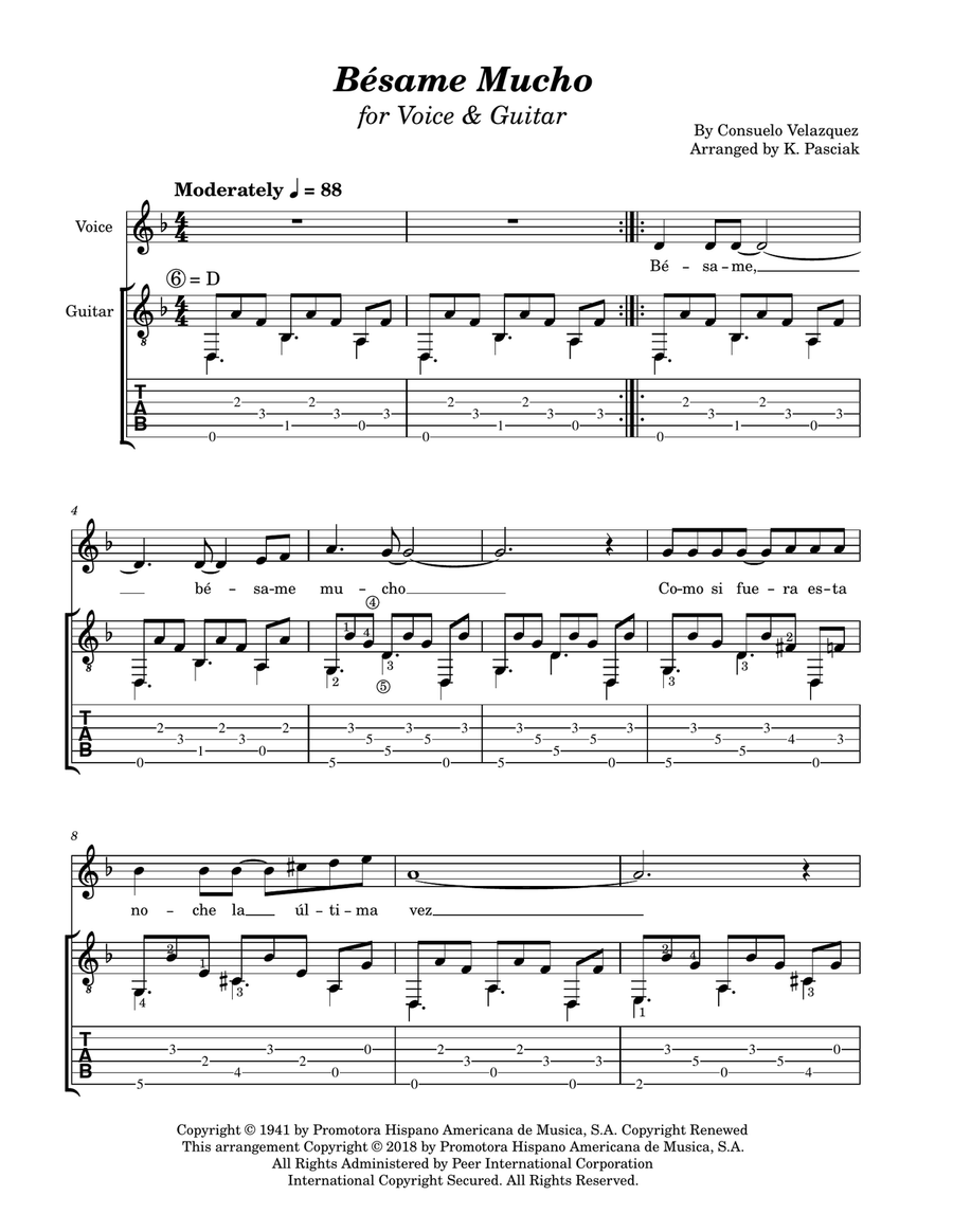 Bésame Mucho Bésame Mucho Acoustic Guitar scores gallery preview page 3