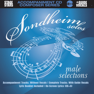 Book cover for Sondheim Solos, Male Selections (accompaniment/karaoke CD)