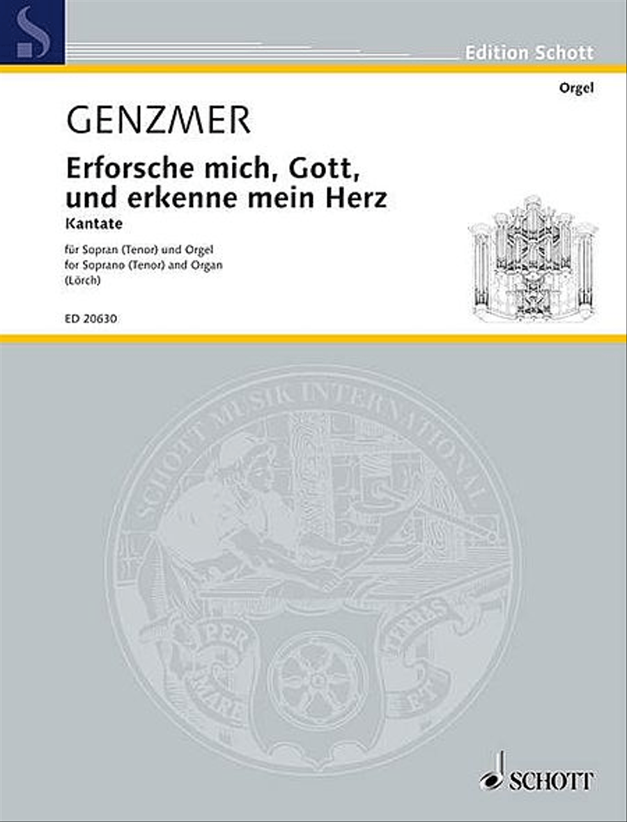Erforsche Mich, Gott Und Erkenne Mein Herz Kantate Voice (sop Or Ten) And Organ Tenor Voice scores gallery preview page 1