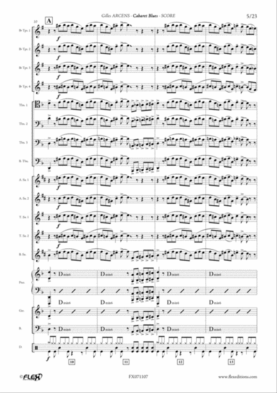 Cabaret Blues Big Band scores gallery preview page 5