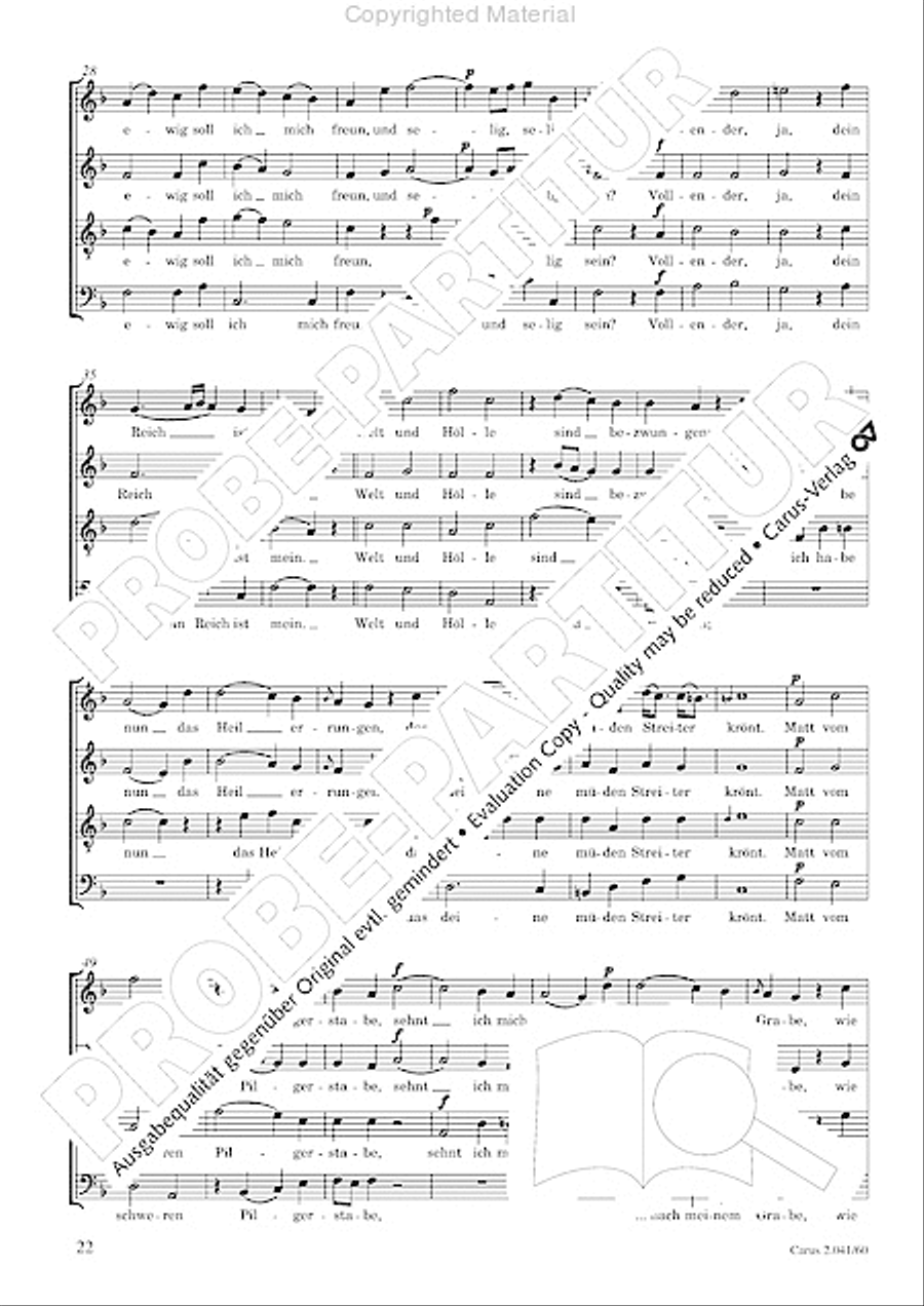 Motets and arias for choirs collected and edited by Johann Adam Hiller, vol. 6 Voice Solo scores gallery preview page 23