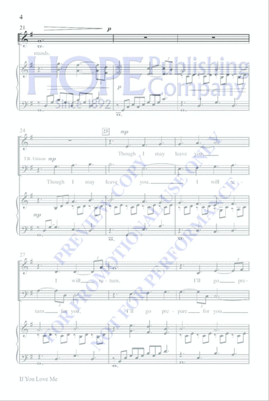 If You Love Me If You Love Me 4-Part scores gallery preview page 4
