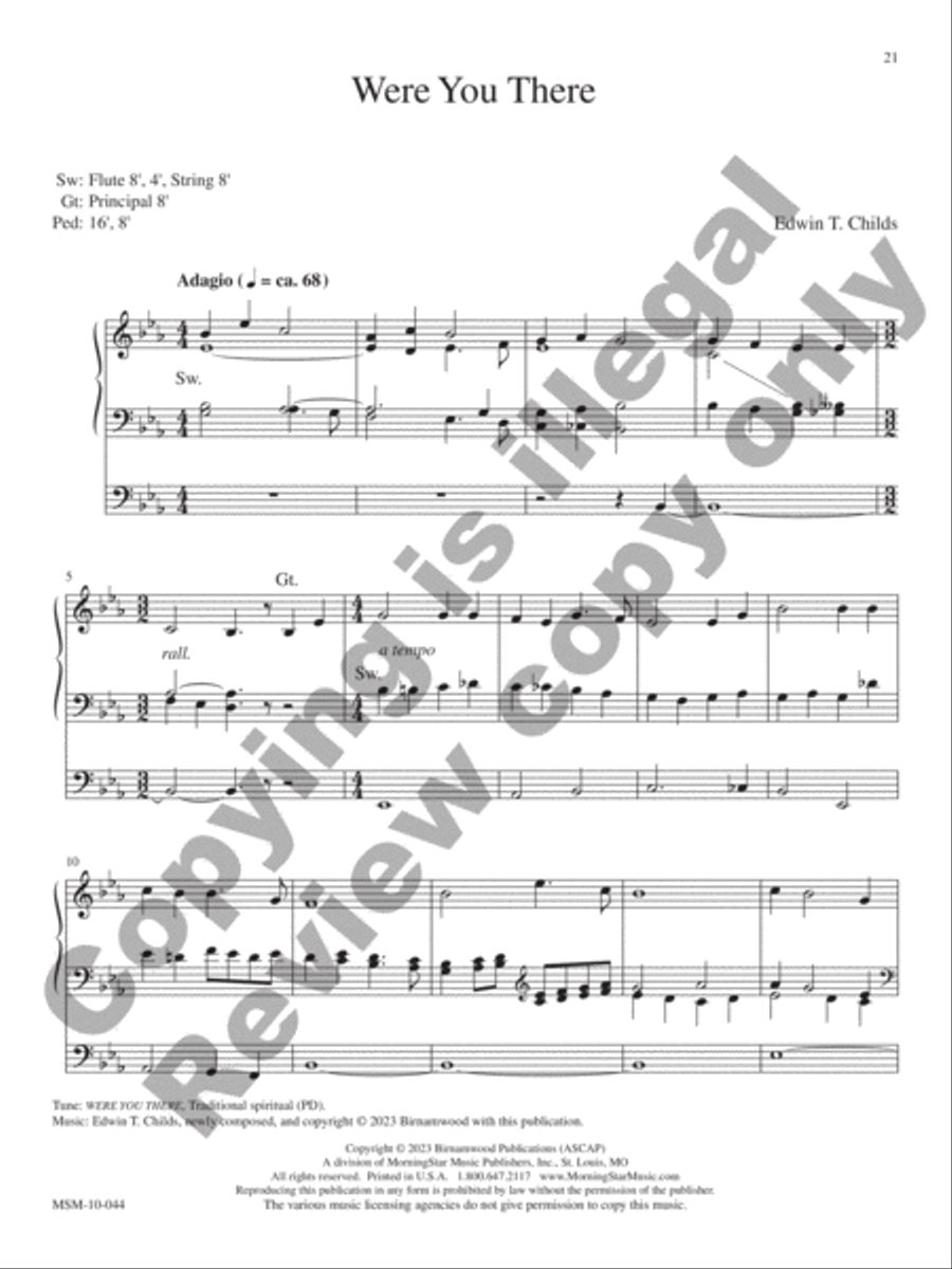 I Want Jesus to Walk with Me Organ scores gallery preview page 10