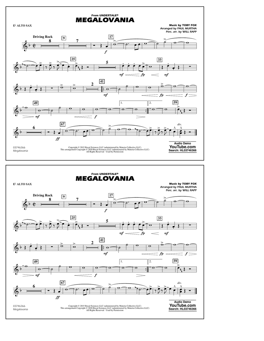 Megalovania saxophone hot sale