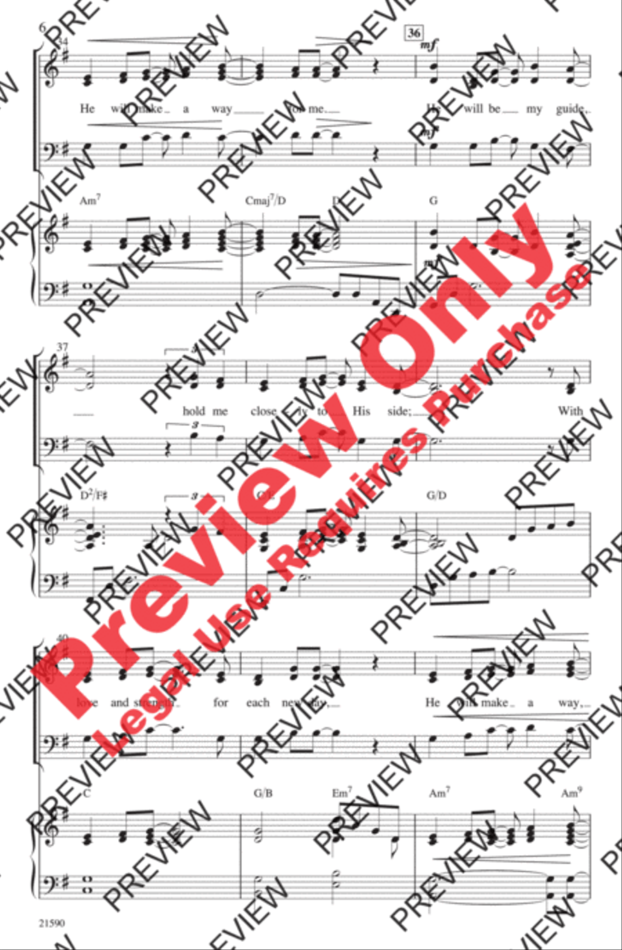 God Will Make a Way 3-Part scores gallery preview page 6