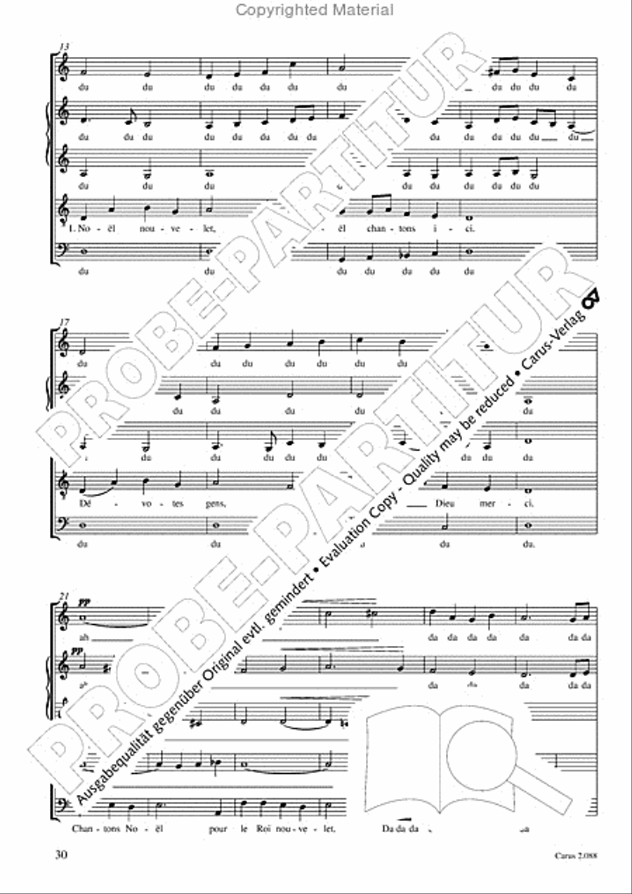 Calmus Christmas Carols Choir scores gallery preview page 31