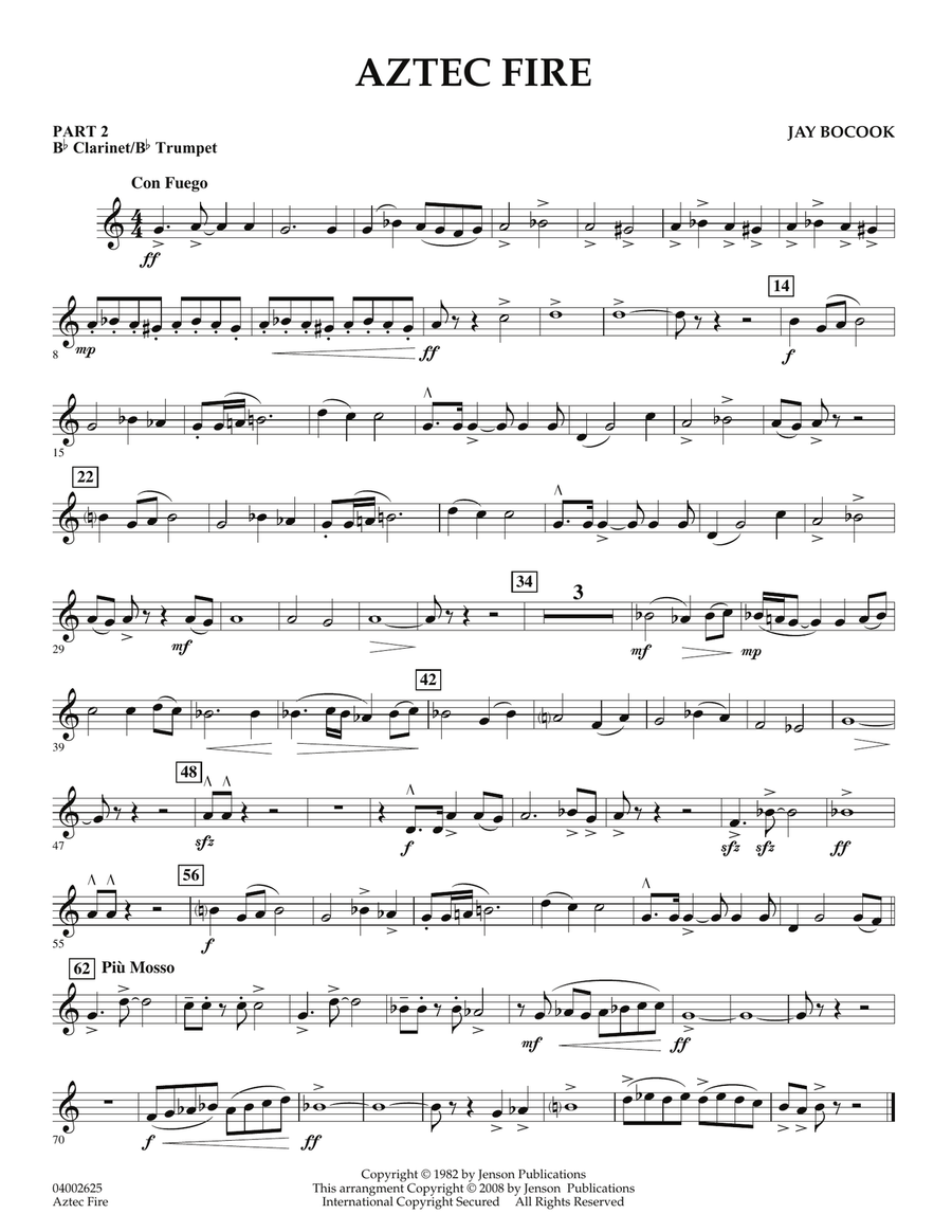 Aztec Fire - Pt.2 - Bb Clarinet/Bb Trumpet