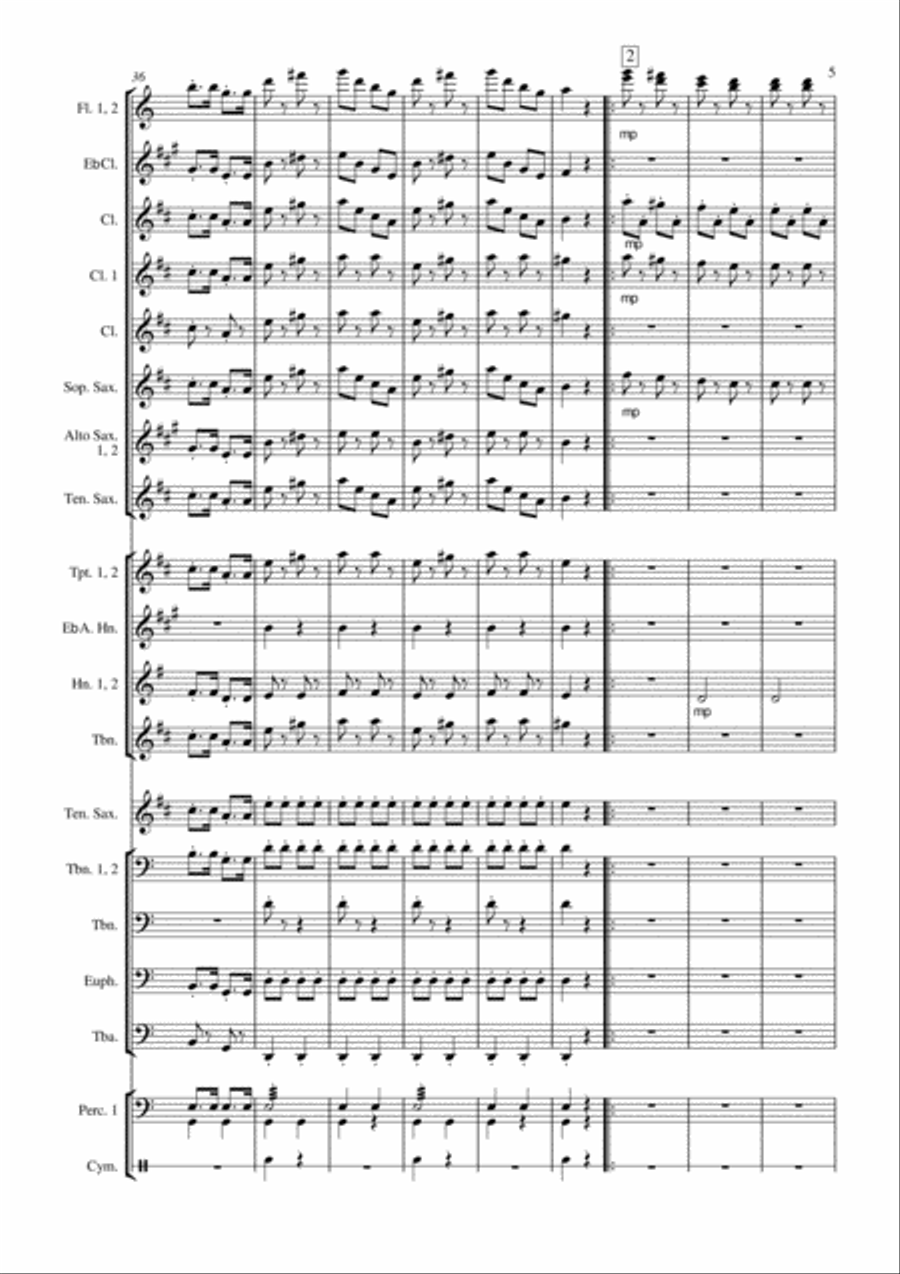 Sinfonia Venezia - Pasquale Anfossi (1727 - 1797) - Primo Tempo (First part) Concert Band scores gallery preview page 5