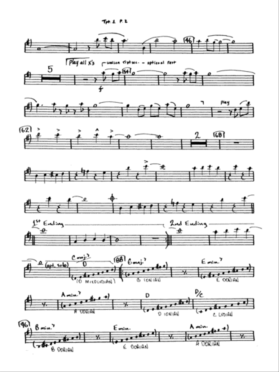 Feels So Good: 1st B-flat Trumpet Jazz Ensemble scores gallery preview page 2