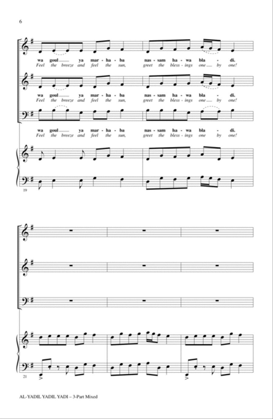 Al-Yadil Yadil Yadi 3-Part scores gallery preview page 4