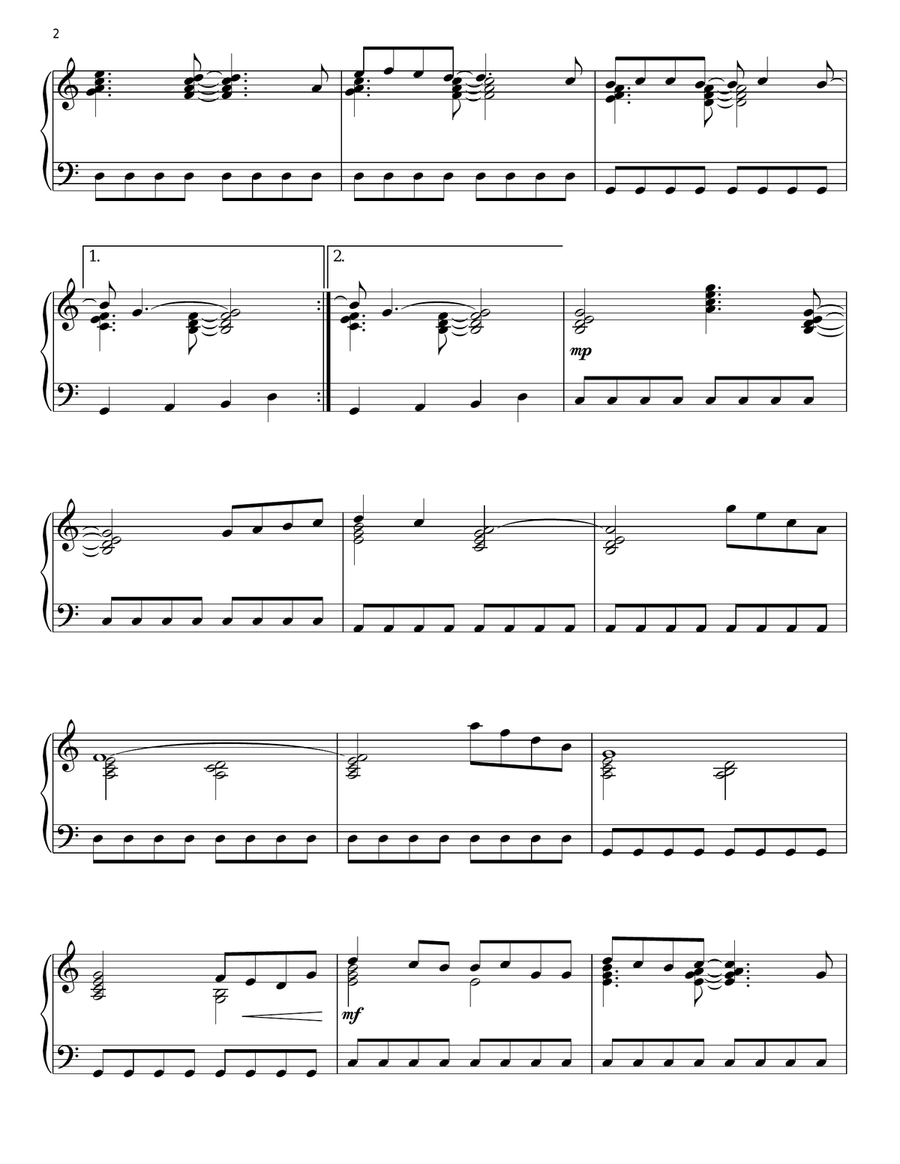 Last Christmas Piano Solo scores gallery preview page 2