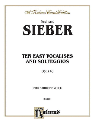 Book cover for Ten Easy Vocalises and Solfeggios