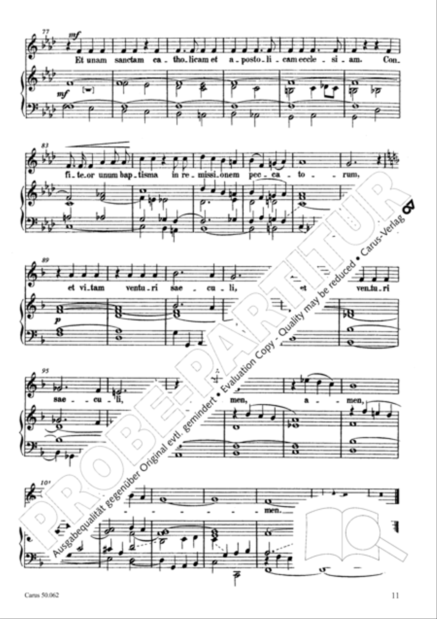 Mass in F Minor (Missa in f) Choir scores gallery preview page 12