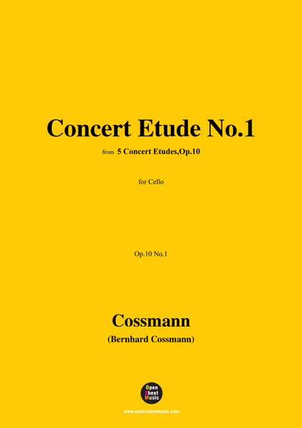 B. Cossmann-Concert Etude No.1,Op.10',for Cello image number null