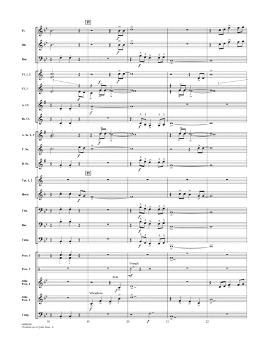 Overture on a Hymn Tune - Full Score Concert Band scores gallery preview page 6