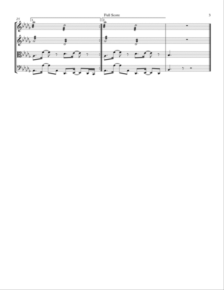 Treat You Better String Quartet scores gallery preview page 3