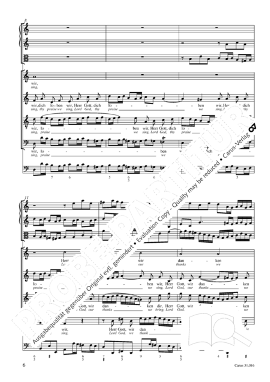 Lord God, thy praise we sing (Herr Gott, dich loben wir) ATB scores gallery preview page 7