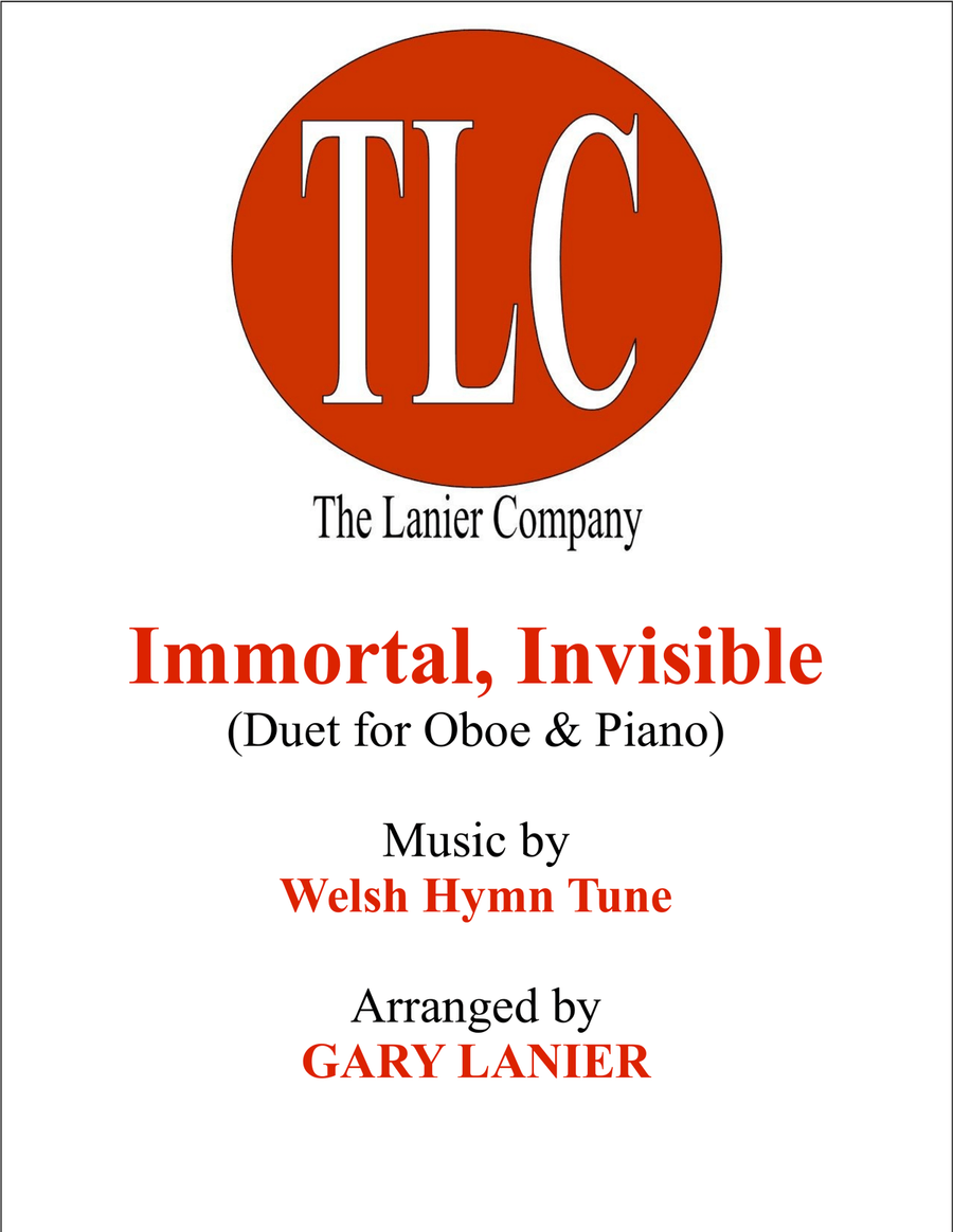 IMMORTAL, INVISIBLE (Duet – Oboe and Piano/Score and Parts) Woodwind Duet scores gallery preview page 1