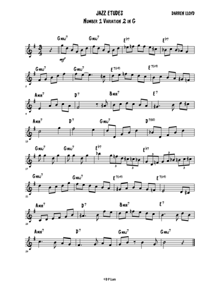 12 Melodic Intermediate Jazzy Studies for Violin