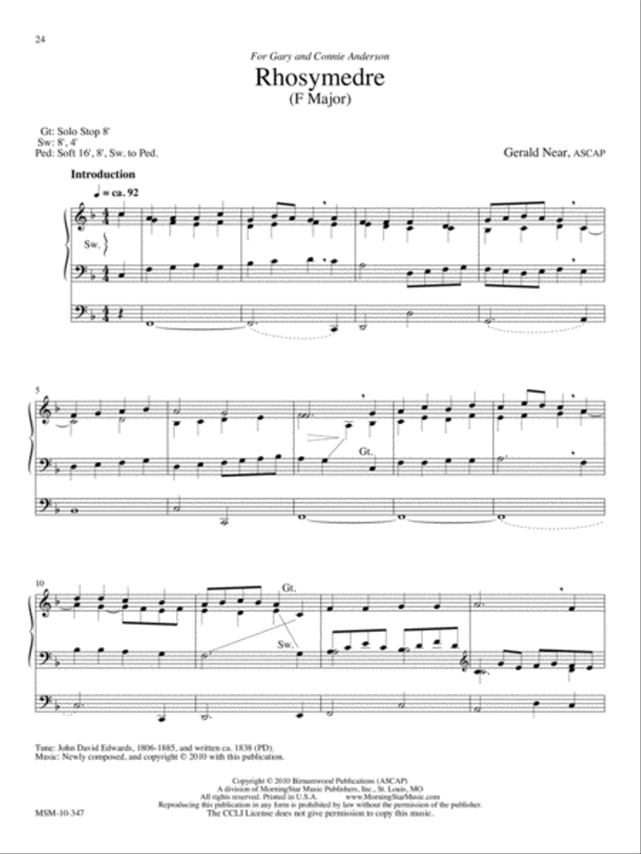 Laudes Domini: 10 Hymn Introductions and Harmonizations for Organ, Volume 1 Organ scores gallery preview page 8